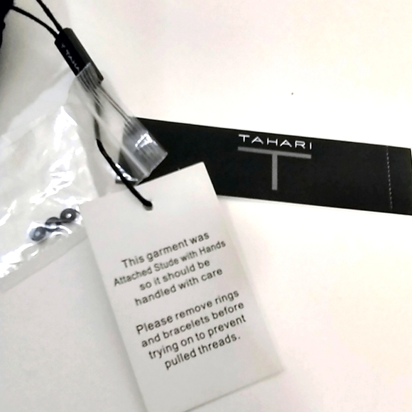 Tahari Sequin Pullover Short Sleeve Knit Sweater Black Size 8 - Picture 8 of 9